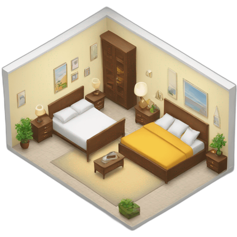 One bed room apartments emoji