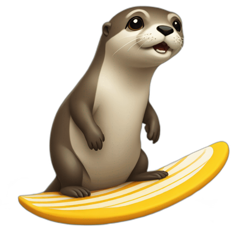 Loutre qui fait du surf emoji