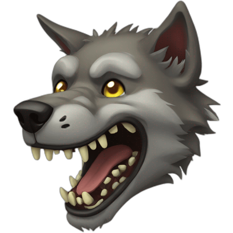 zombie- wolf - smile emoji