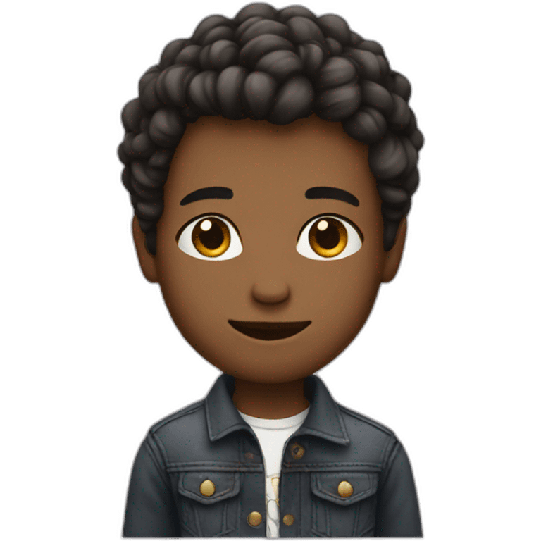 Boy with spacks stylish  emoji