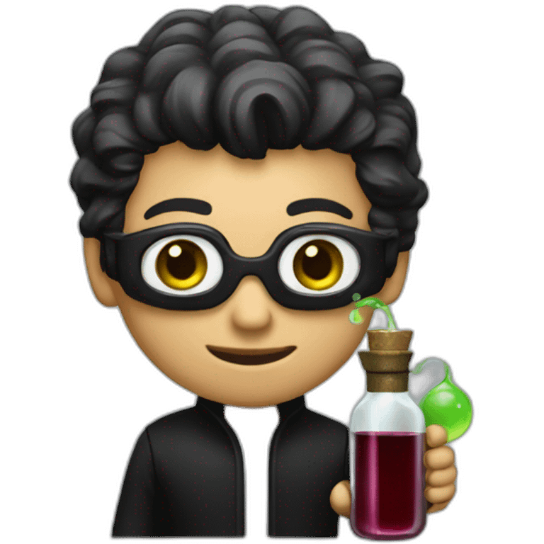 Neo from the matrix holding a potion emoji