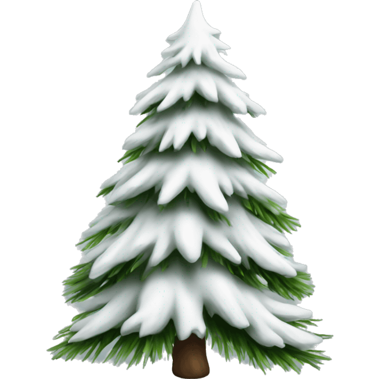  actual white fir christmas tree isolated.  emoji