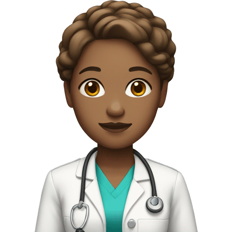 Nurse with light Skin and Brown hair emoji