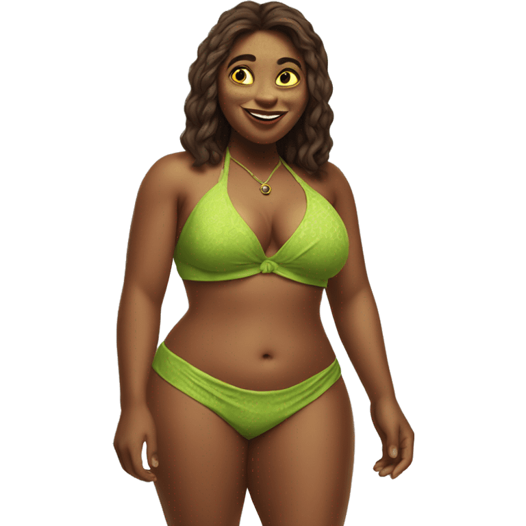 shrek in a bikini emoji