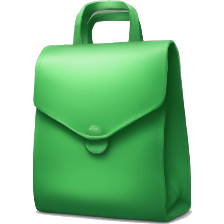 Enrolled seepng bag, green colour emoji