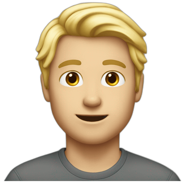 A guy blond hair dutch 10 year emoji