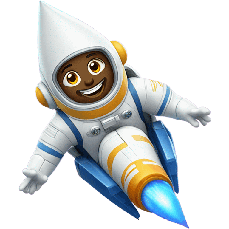 white man flying on a rocket emoji