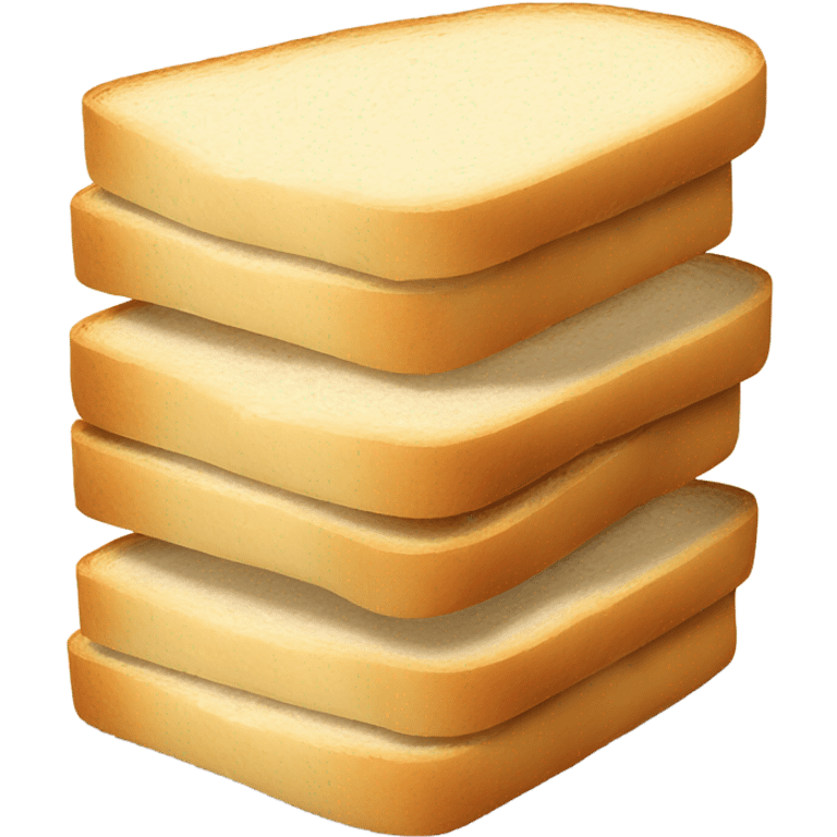 Two white bread slices stacked simple emoji