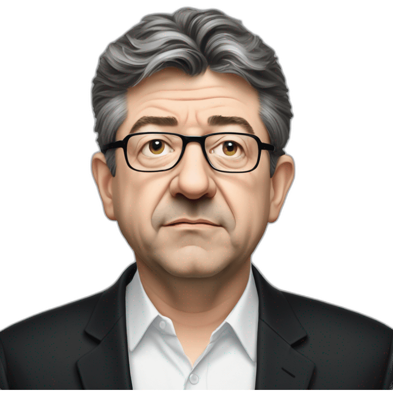 Jean-Luc Mélenchon noir emoji