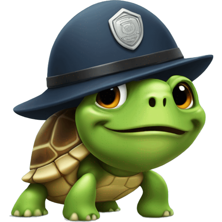 turtle-policeman with shell emoji