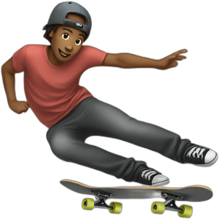 Skater Ollie flip emoji