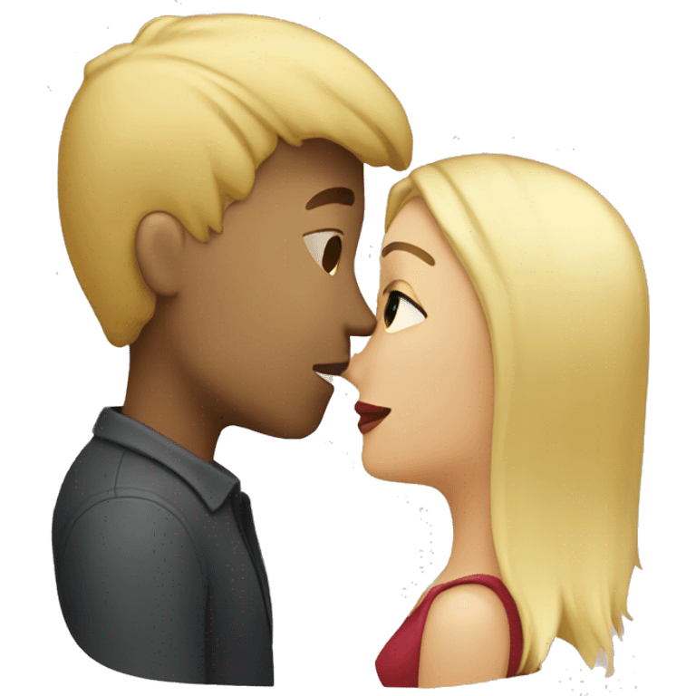 blond-hair-woman-and-dark-hair-man-kisses emoji