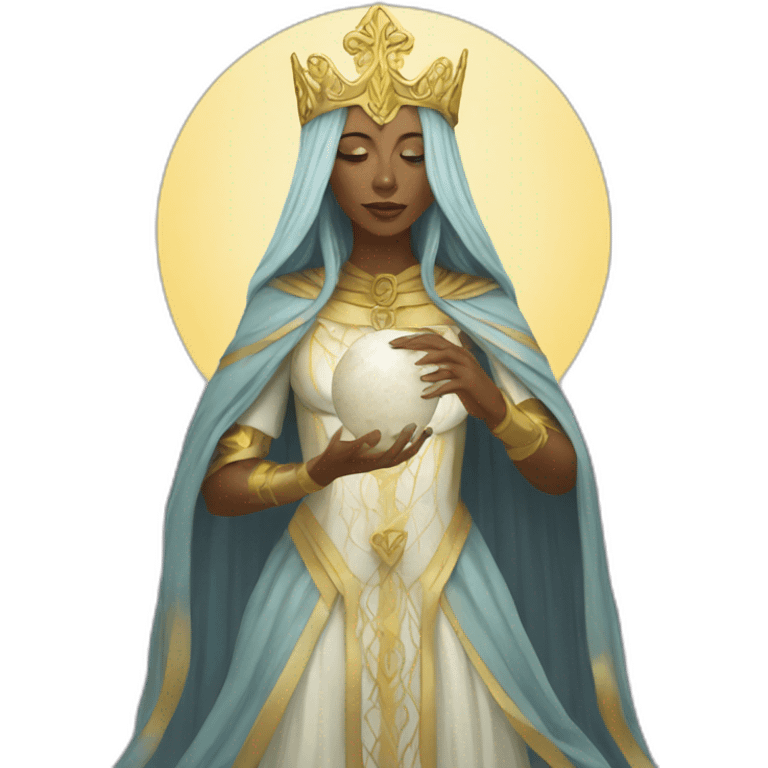 Tarot card the high priestess emoji