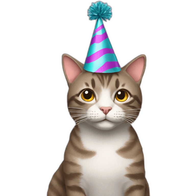 cat with a party hat emoji