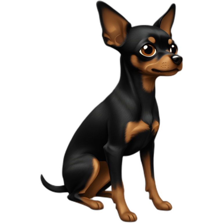 Russian toy terrier full dark emoji