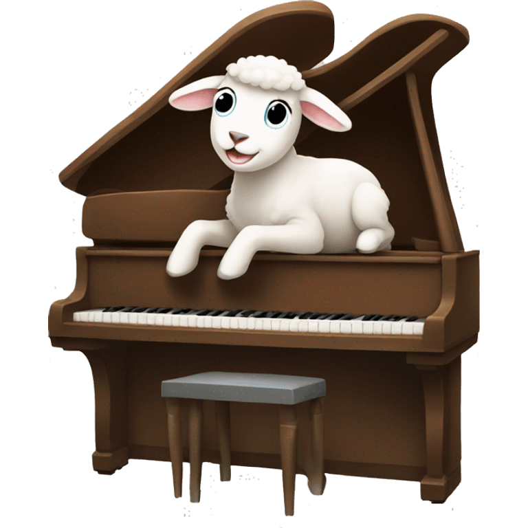 Lamb playing the piano  emoji