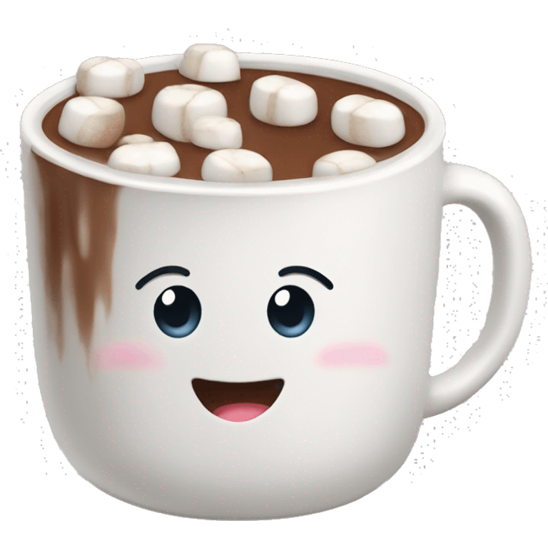 Hot cocoa with marshmallows emoji