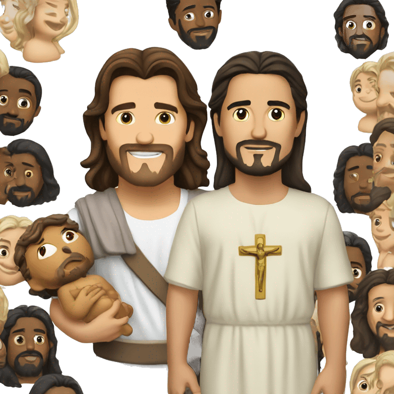 Orlando bloom and jesus emoji