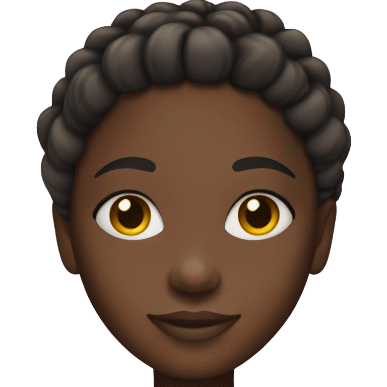 dark skin girl with braids emoji