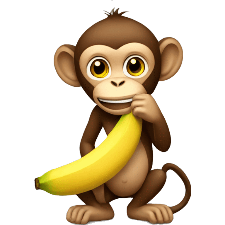 monkey with banana  emoji