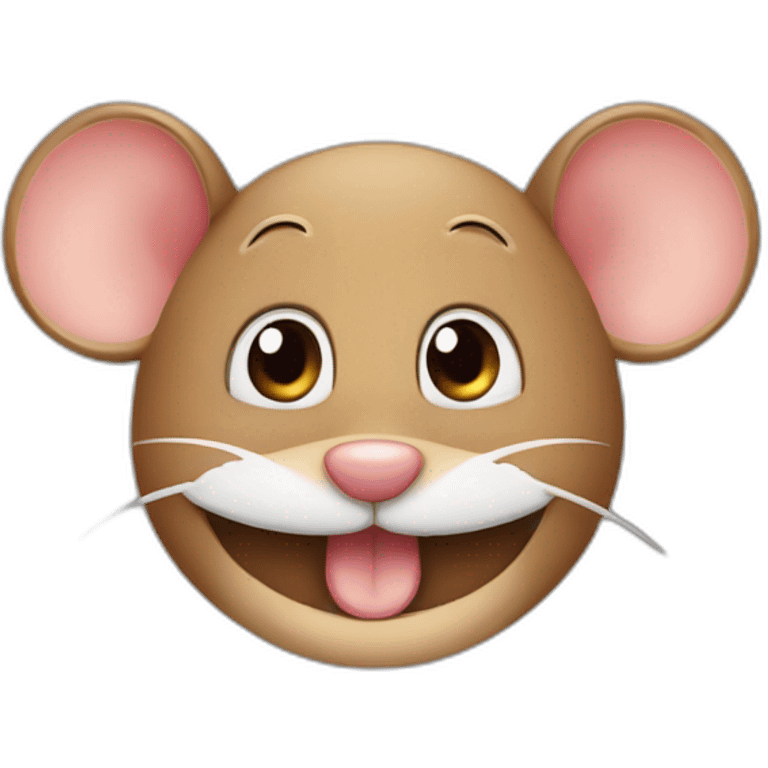 jerry mouse cartoon with human moustache emoji