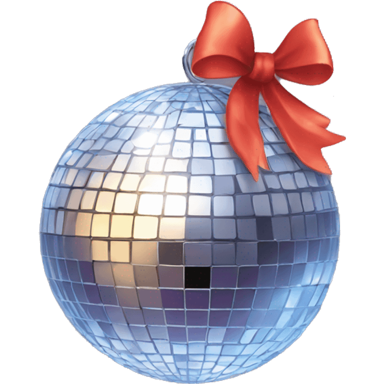 a disco ball with bow emoji