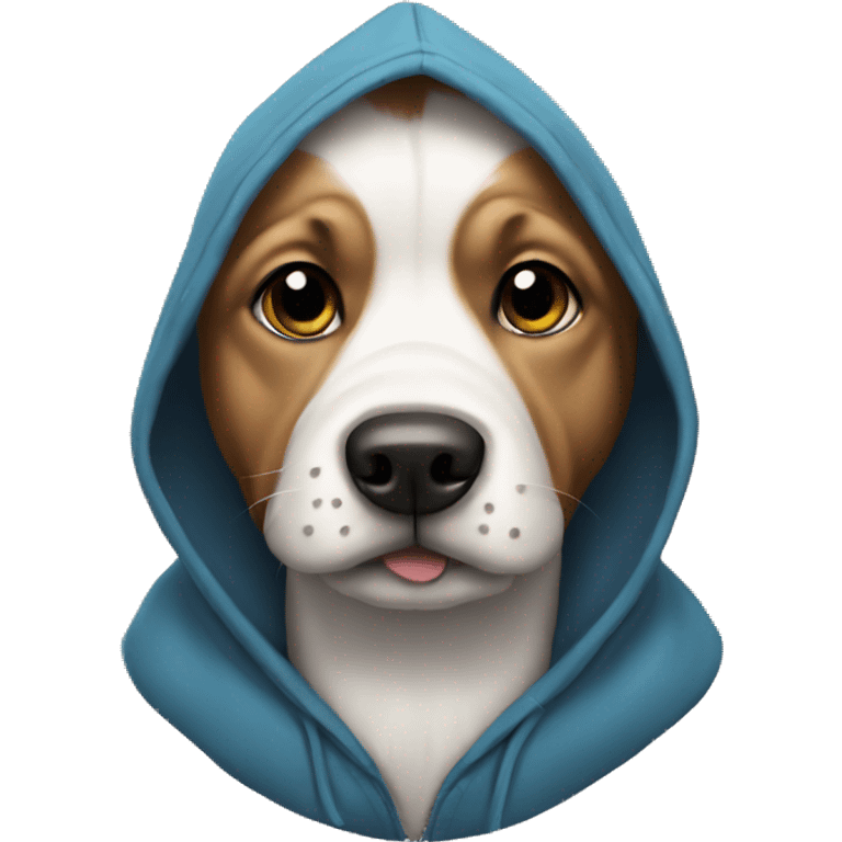 Dog with a hoodie emoji