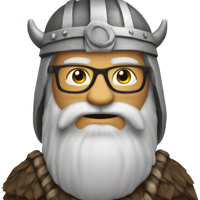 Viking wearing glasses emoji