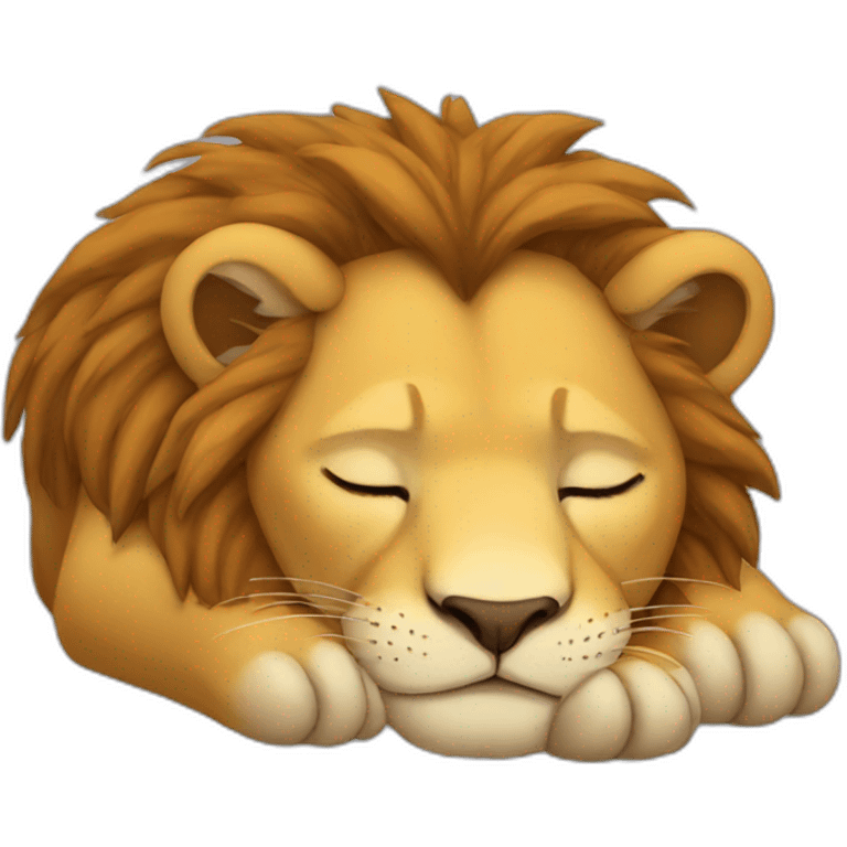 lion sleeping emoji