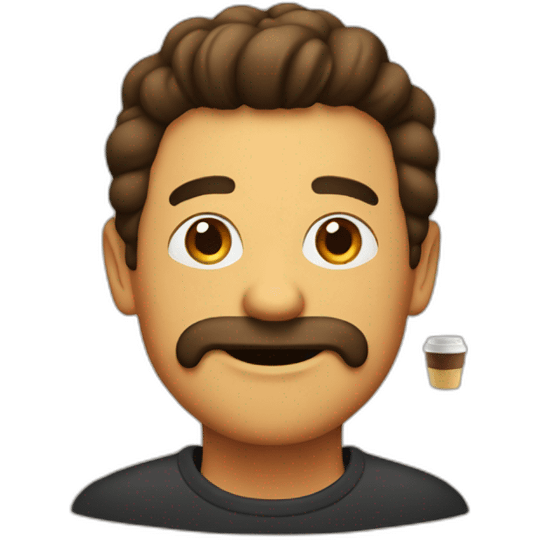 Bert with coffee emoji