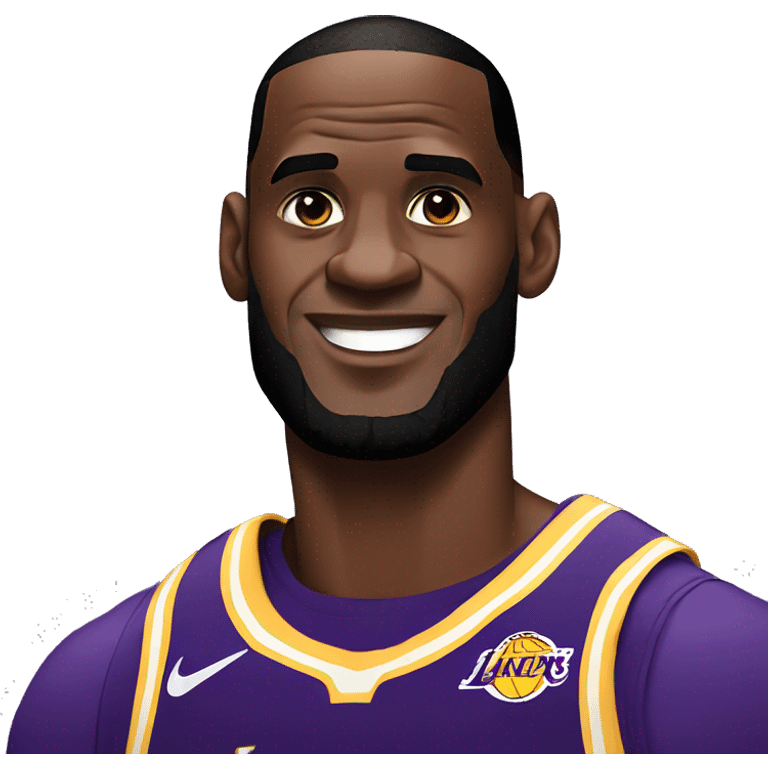 Lebron James in a laker jersey emoji