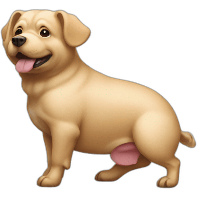 chien sur cochon emoji