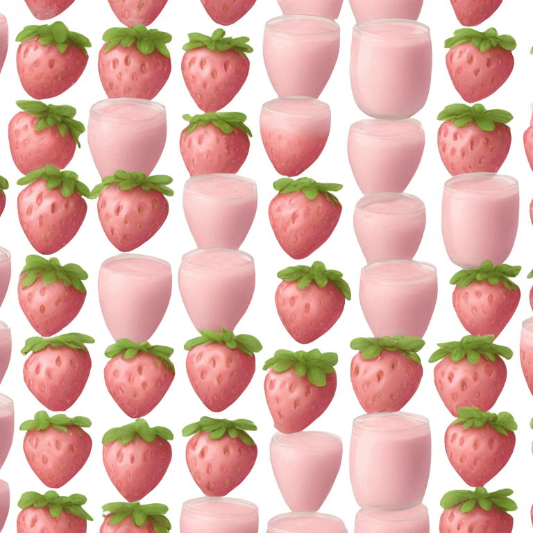 Pink strawberry milk emoji