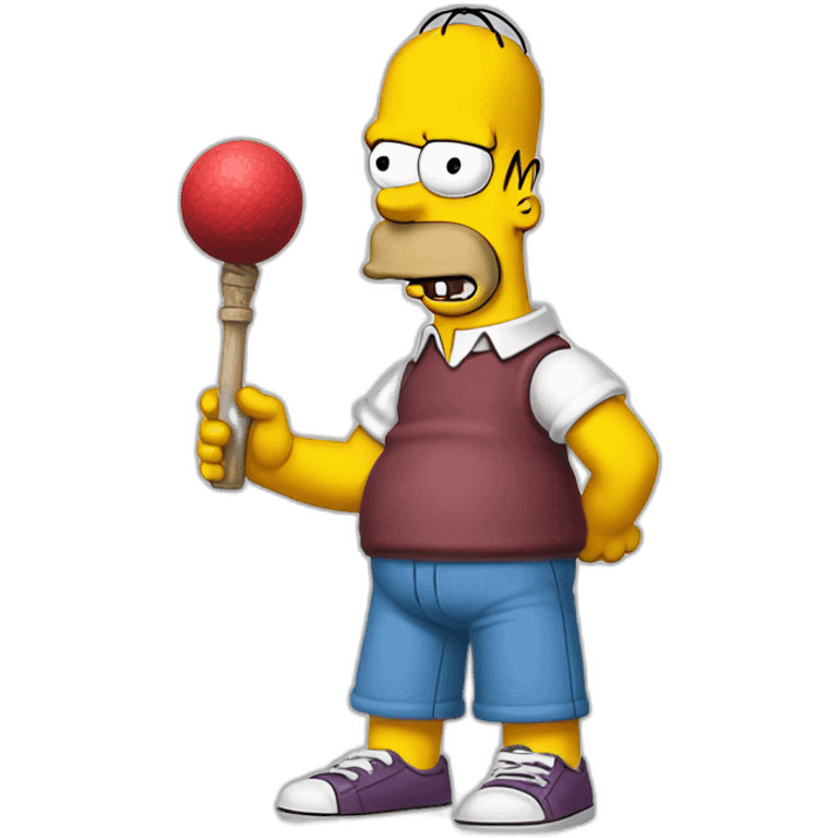 homer simpson playing kendama emoji