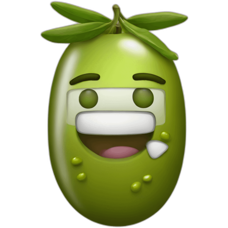 olive with pickle inside emoji