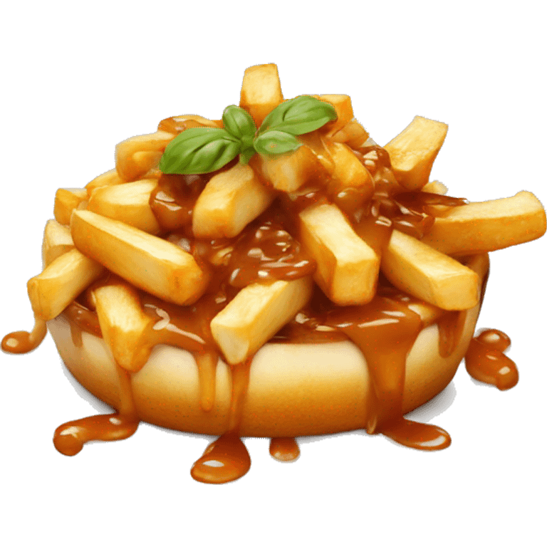 Poutine qui mange une poutine emoji