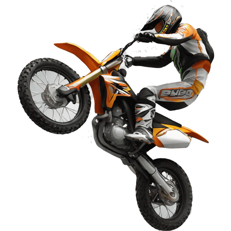 Motocross en wheeling emoji