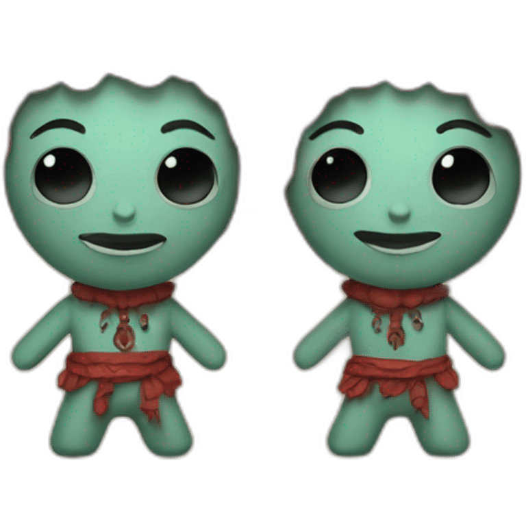 Couple of vodoo dolls emoji