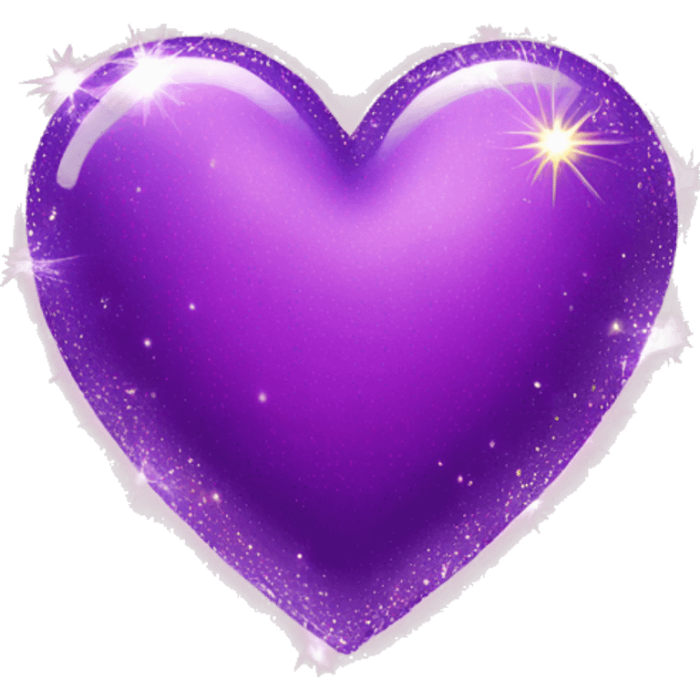 purple heart with sparkles emoji