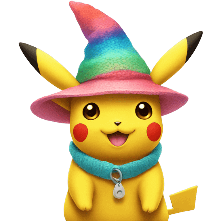 Pikachu with a hat emoji