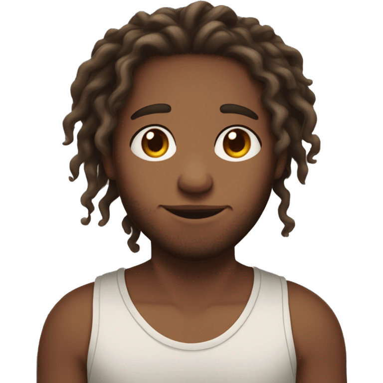 Short girl w curly hair medium skin and taller darker skin guy with dreads holding hands emoji