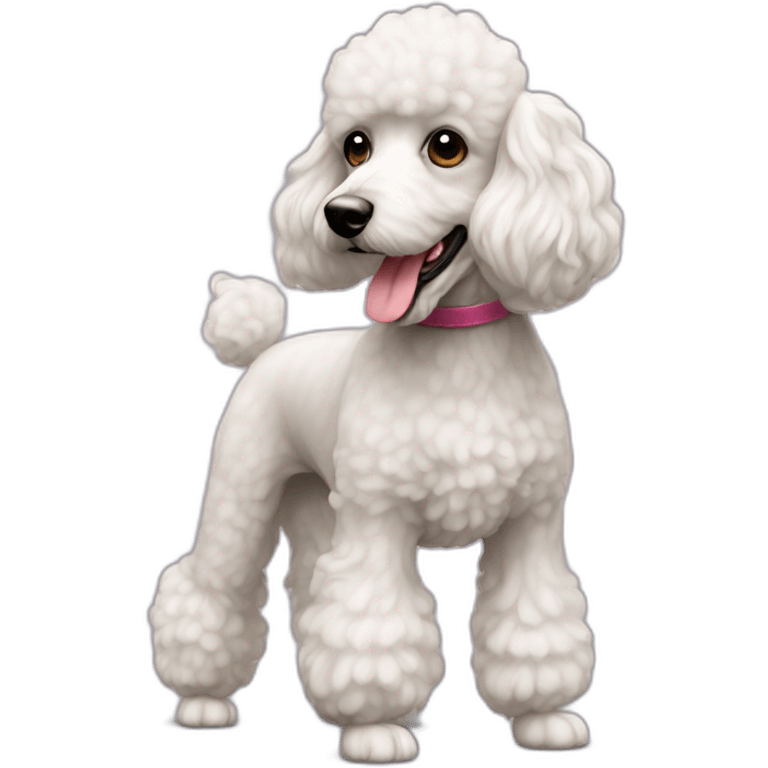 Dog poodle miniature full-height emoji