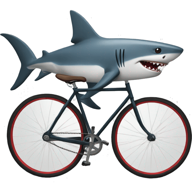 Shark on a cycle emoji