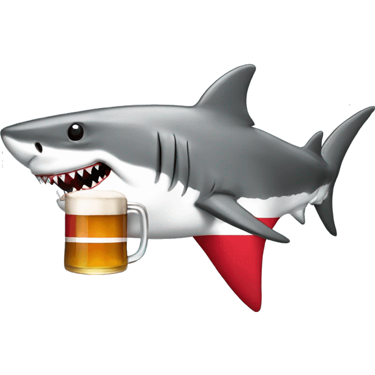 shark with poland flag and beer emoji