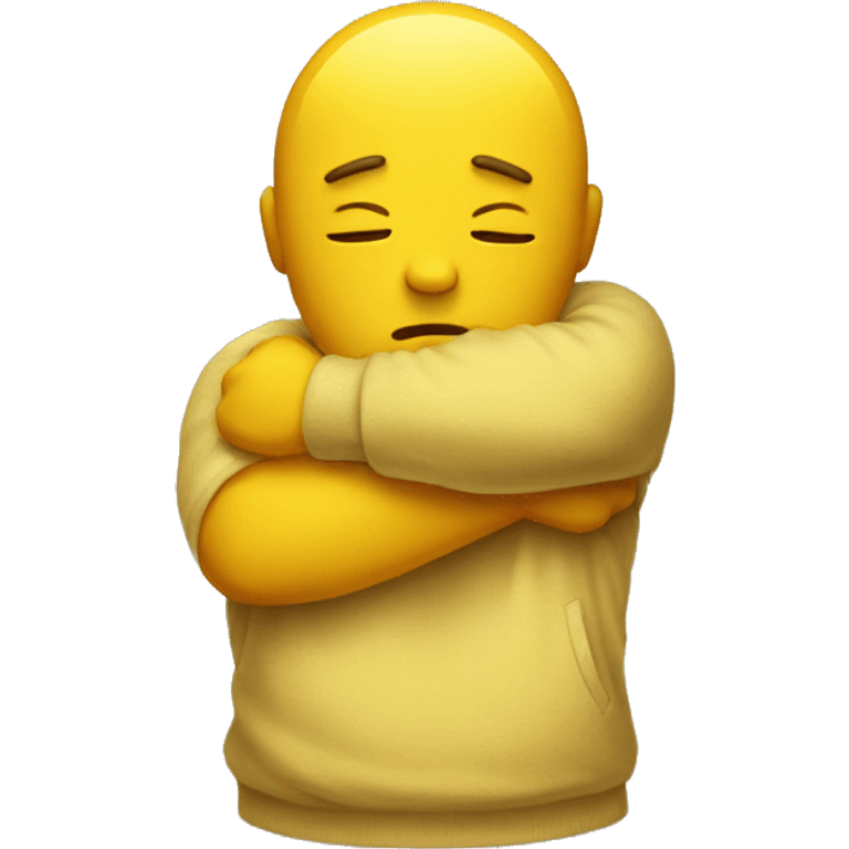 Sad hug yellow face  emoji