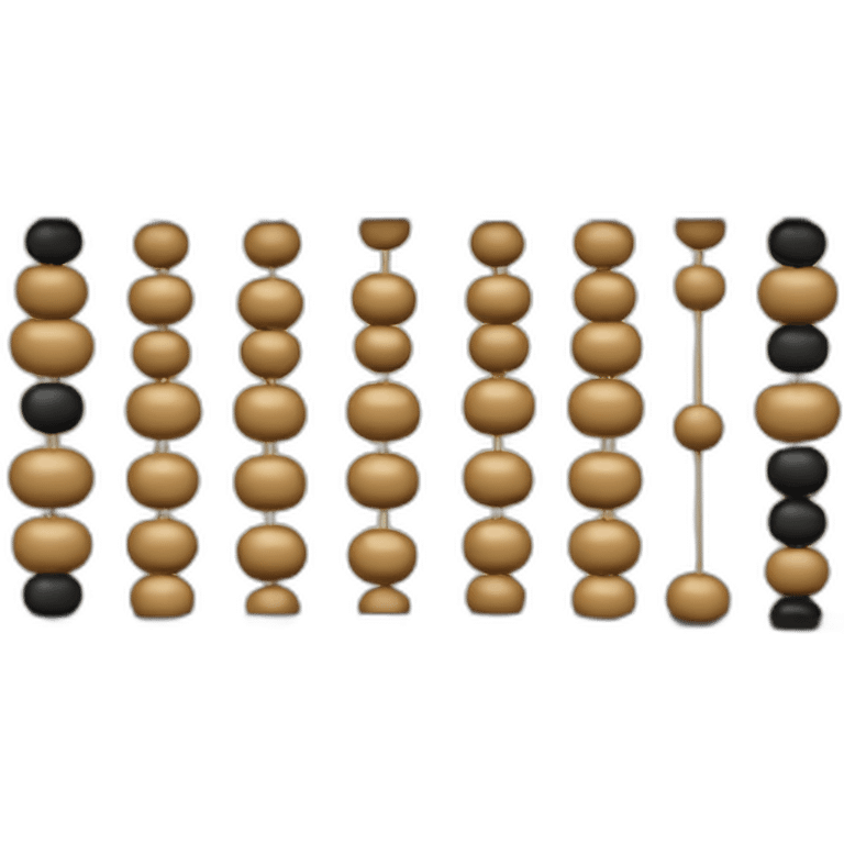 an-abacus-with black and light brown beads emoji