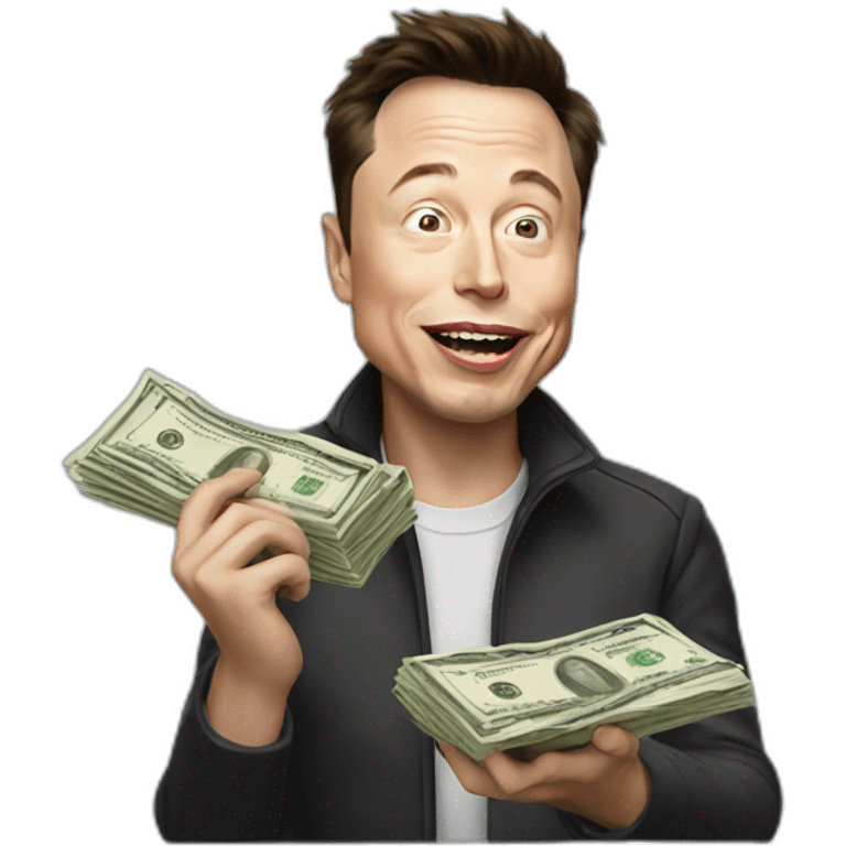 elon musk eating money emoji