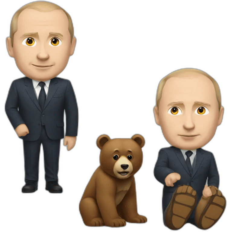 Putin with a bear  emoji