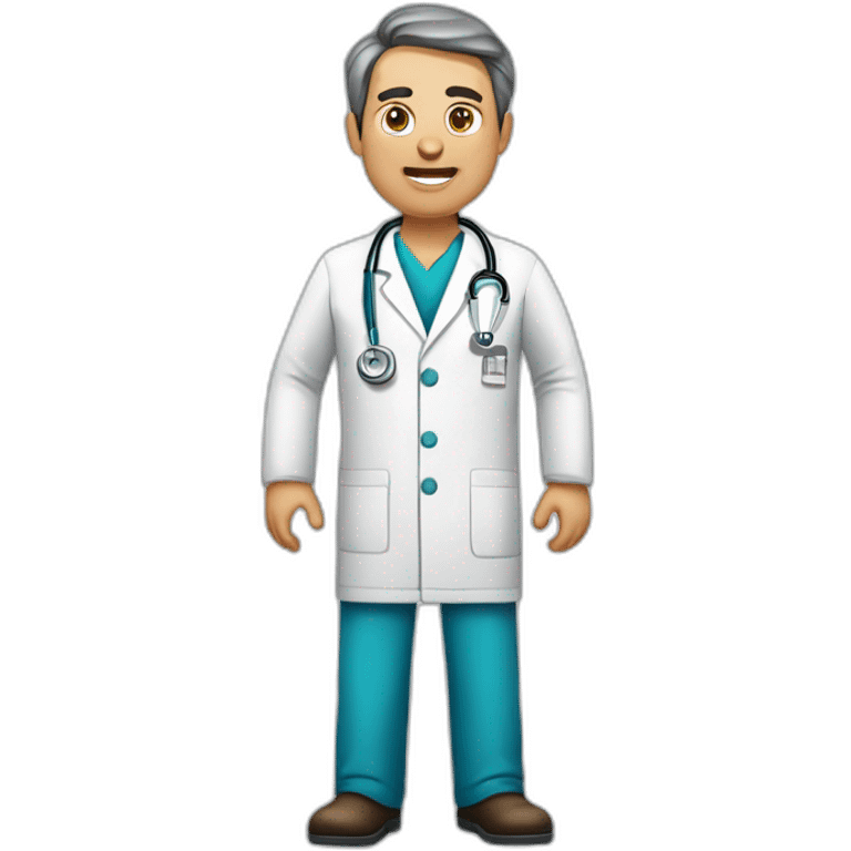 Médico cirurgião com bisturi na mão emoji