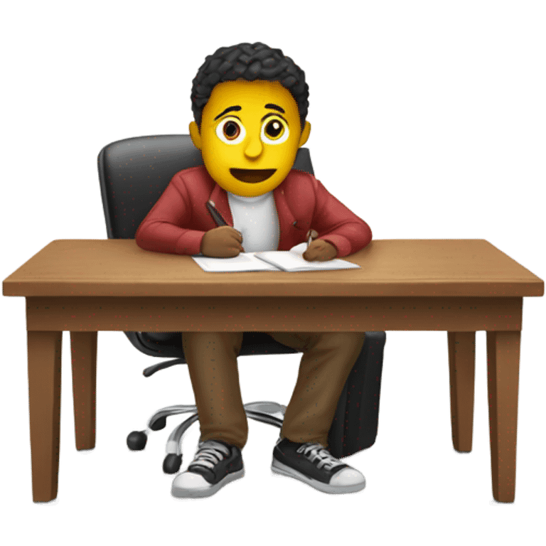 student in exam emoji